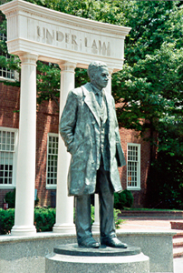 [color photograph of Thurgood Marshall statue]